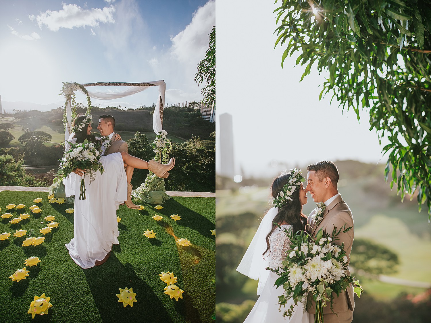 backyard wedding during hawaii's covid restrictions